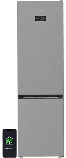 Lodówka BEKO B5RCNA416HXBW SpacePro 415L HarvestFresh AI CoolAdapt NoFrost - AeroFlow HomeWhiz 203.5cm Inox
