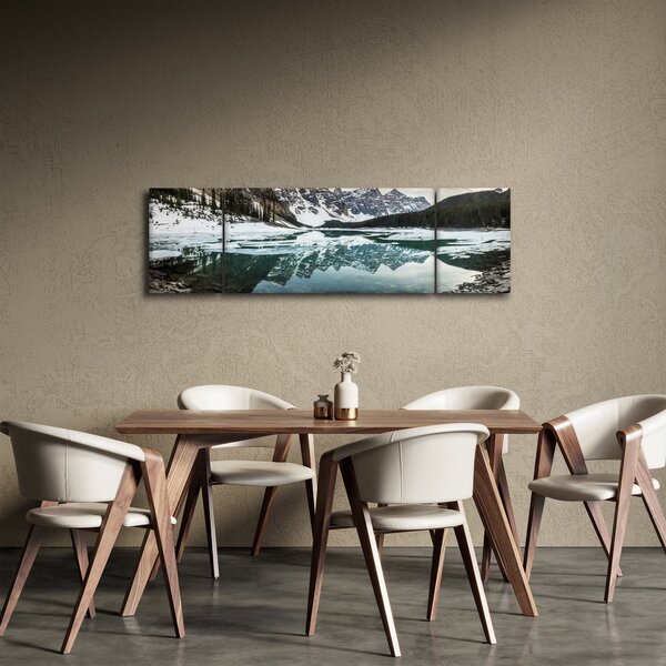 Obraz - jezioro zimą (170x50 cm)