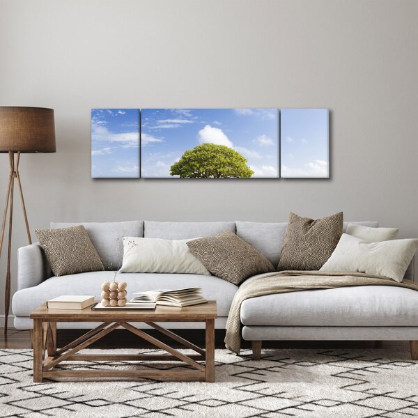 Obraz plaży z drzewem (170x50 cm)