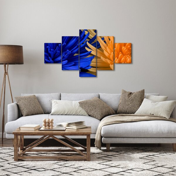 Szczegółowy obraz kwiatów (125x70 cm)