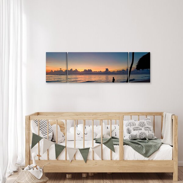 Obraz kobiety na plaży (170x50 cm)