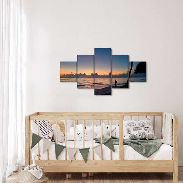 Obraz kobiety na plaży (125x70 cm)