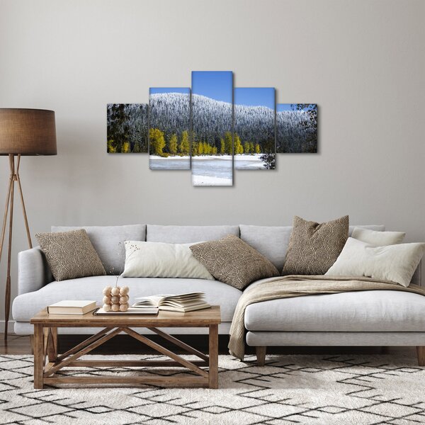 Obraz - ośnieżone góry zimą (125x70 cm)