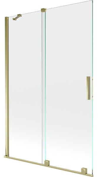 Mexen Velar parawan nawannowy 2-skrzydłowy rozsuwany 120 x 150 cm, transparent, złoty - 896-120-000-01-50