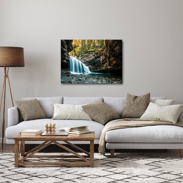 Obraz leśnego wodospadu (70x50 cm)