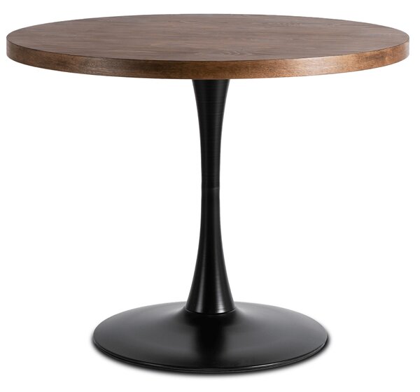 Stół Okrągły LINO 100 cm Dąb Rustykalny/Czarny Nowoczesny Loft