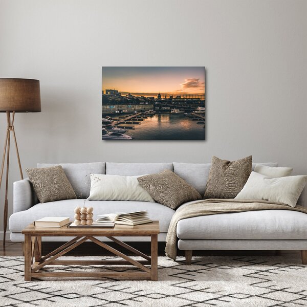 Obraz - miasto portowe (70x50 cm)