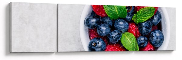Obraz- miska z leśnymi owocami (170x50 cm)