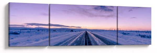 Obraz drogi zimą (170x50 cm)