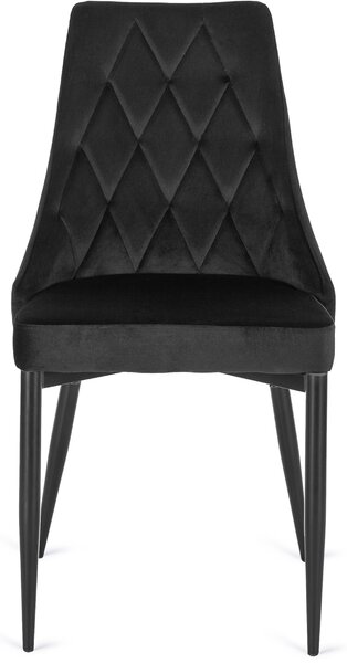 Zestaw Stół Prostokątny Rozkładany CLARK 120-160 cm Czarny Marmur i 4 Krzesła Tapicerowane CORK Czarne Welurowe Loft