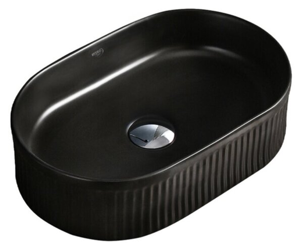 Umywalka nablatowa HYDROSAN ELIX-MTB-490 Owalny Czarny mat