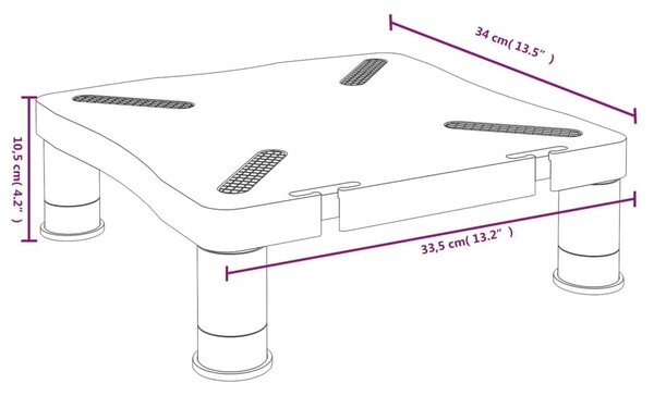 Minimalistyczna nadstawka na biurko z regulowanymi nóżkami W7-P34