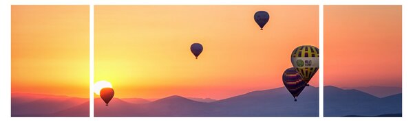 Obraz balonów na ogrzane powietrze (170x50 cm)