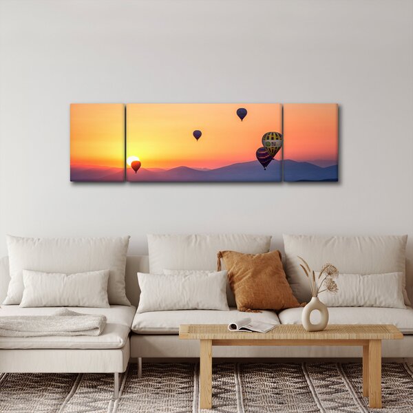 Obraz balonów na ogrzane powietrze (170x50 cm)