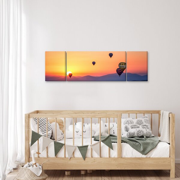 Obraz balonów na ogrzane powietrze (170x50 cm)