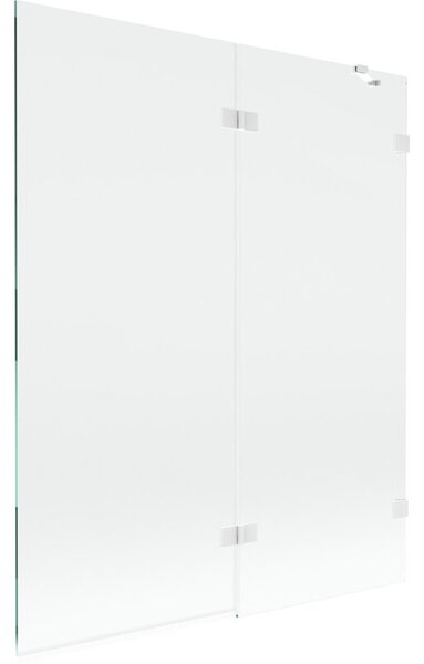 Mexen Lunar parawan nawannowy 2-skrzydłowy prawy 140 x 150 cm, transparent, biały - 897-140-100-20-00-P