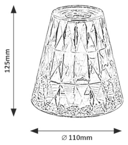Rabalux 76004 Lampa stołowa LED Siggy, przezroczysty