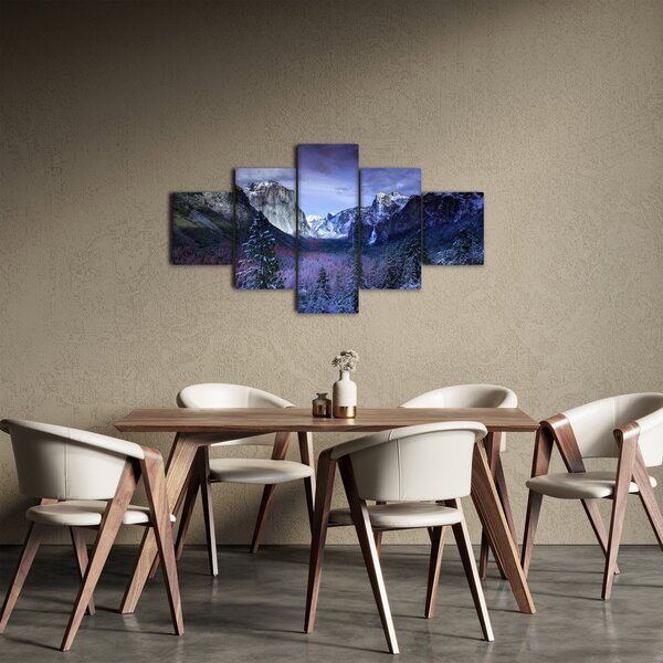 Obraz zimowego górskiego krajobrazu (125x70 cm)