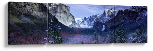 Obraz zimowego górskiego krajobrazu (170x50 cm)