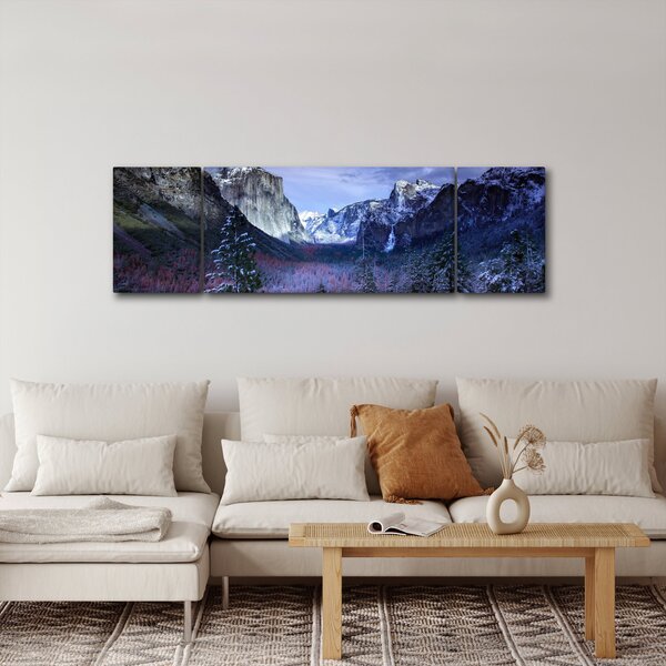 Obraz zimowego górskiego krajobrazu (170x50 cm)