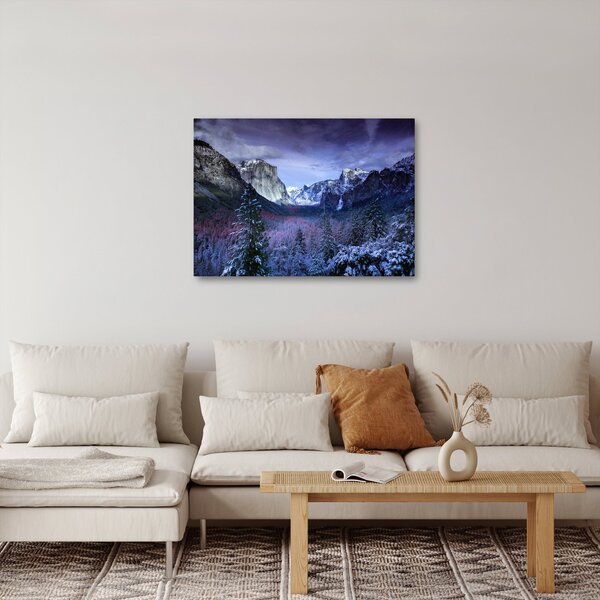 Obraz zimowego górskiego krajobrazu (70x50 cm)