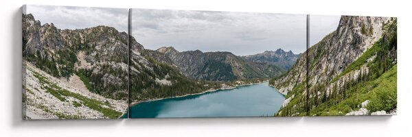 Obraz jeziora w górach (170x50 cm)