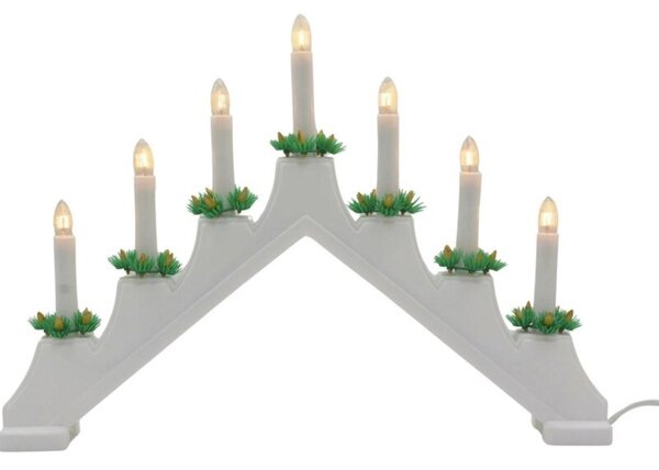 Świecznik dekoracyjny CHRISTMAS DECORATION 300448 Biały