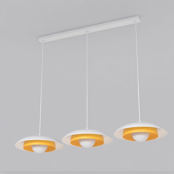 Skin 3 WH biało-pomarańczowa lampa wisząca nowoczesna, oświetlenie stołu w kuchni domodes
