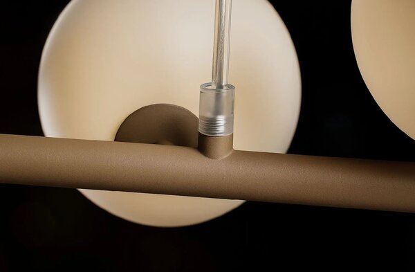 Lampa wisząca nad stół podłużny Ardi 9 kolor beżowy – nowoczesne oświetlenie do jadalni i salonu domodes