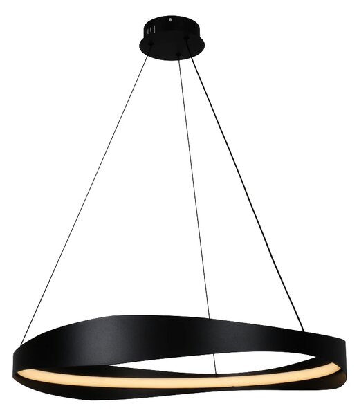 Milano Black 60 – nowoczesna lampa wisząca ring do salonu, sypialni i nad okrągły stół domodes
