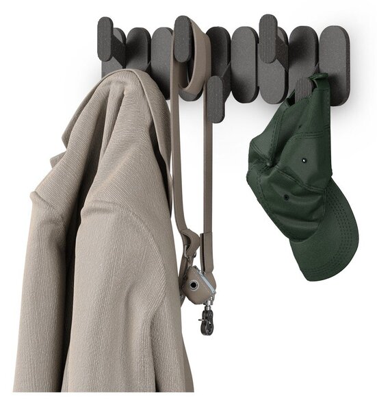 Stalowy wieszak ścienny w kolorze matowej czerni 16 cm Tempo – Umbra