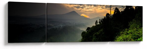Obraz - zielony górski krajobraz (170x50 cm)