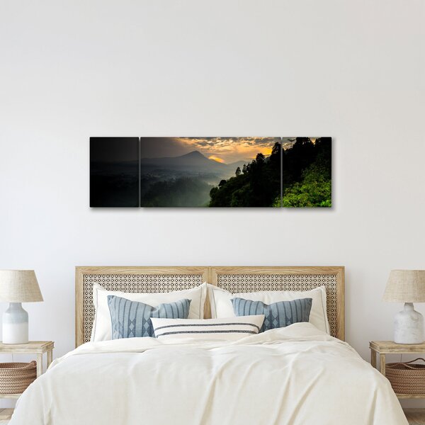 Obraz - zielony górski krajobraz (170x50 cm)