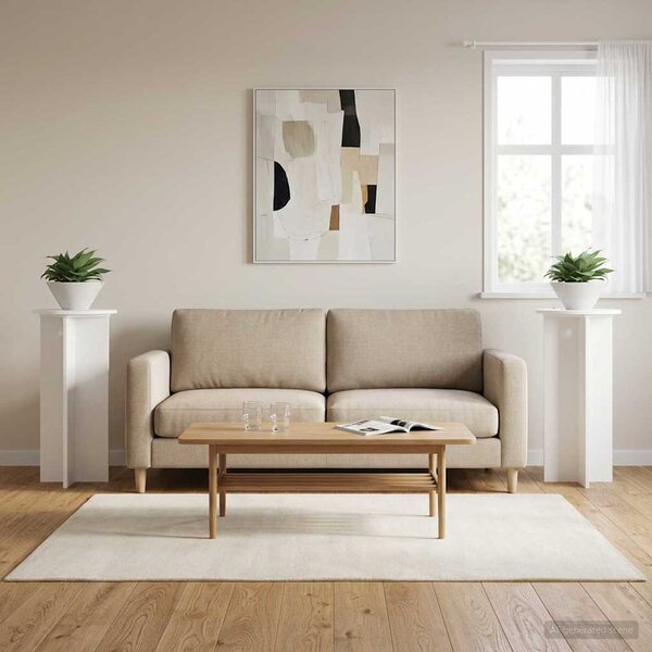 Stojak na rośliny 2 pcs Biały Ø40 x 80 cm Drewno inżynieryjne