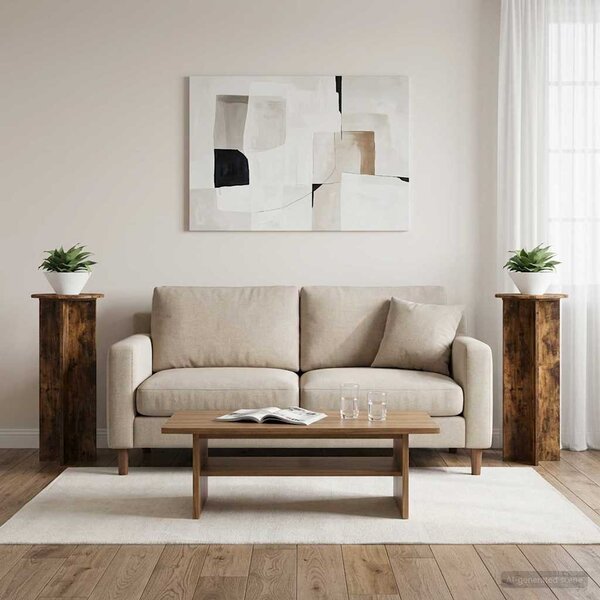 Stojak na rośliny 2 pcs Dąb wędzony Ø40 x 100 cm