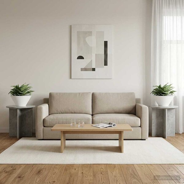 Stojak na rośliny 2 szt. Betonowy szary 40 x 40 x 40 cm