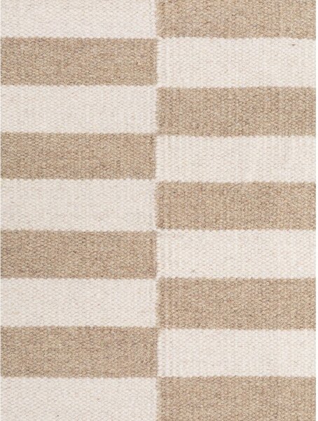 Biały/jasnobrązowy wełniany dywan dwustronny/tkany ręcznie 200x300 cm Vika – Hanse Home