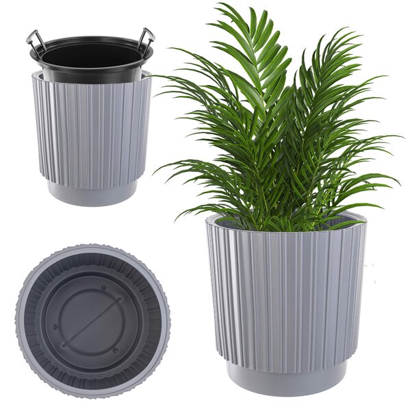 Doniczka na kwiaty Morley 30 cm platynowa