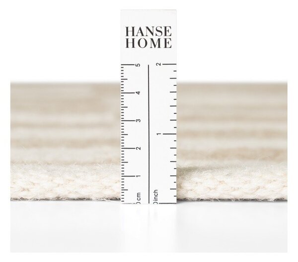 Biały/jasnobrązowy wełniany dywan dwustronny/tkany ręcznie 200x300 cm Vika – Hanse Home