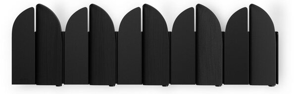 Stalowy wieszak ścienny w kolorze matowej czerni 43 cm Saloon – Umbra