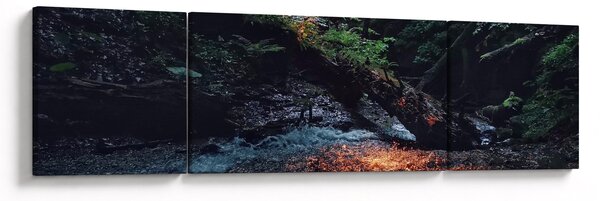 Obraz górskiej rzeki (170x50 cm)