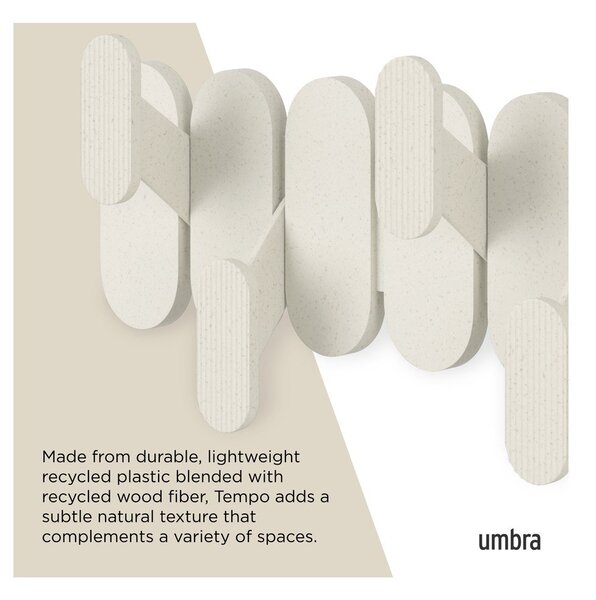 Beżowy stalowy wieszak ścienny 16 cm Tempo – Umbra