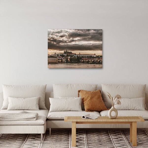 Obraz - pochmurna Praga (70x50 cm)