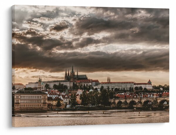 Obraz - pochmurna Praga (70x50 cm)