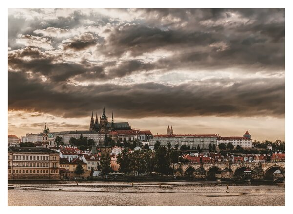 Obraz - pochmurna Praga (70x50 cm)