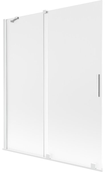 Mexen Velar parawan nawannowy 2-skrzydłowy rozsuwany 140 x 150 cm, szron, biały - 896-140-000-31-20