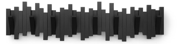 Czarny plastikowy wieszak ścienny 72 cm Sticks – Umbra