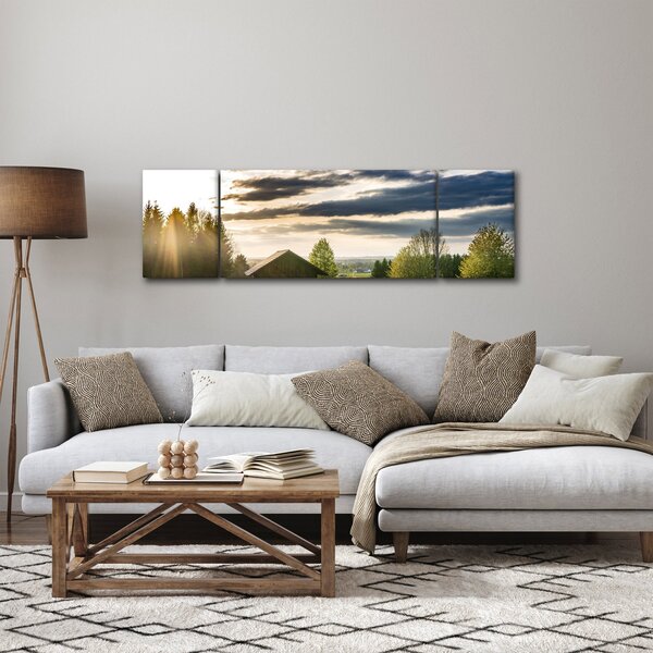 Obraz domku leśnego (170x50 cm)