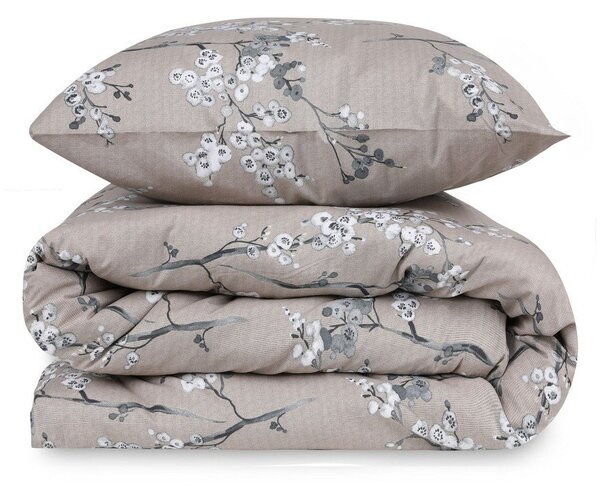 Brązowa pościel dwuosobowa z bawełny renforcé 240x220 cm Chicory – Mijolnir