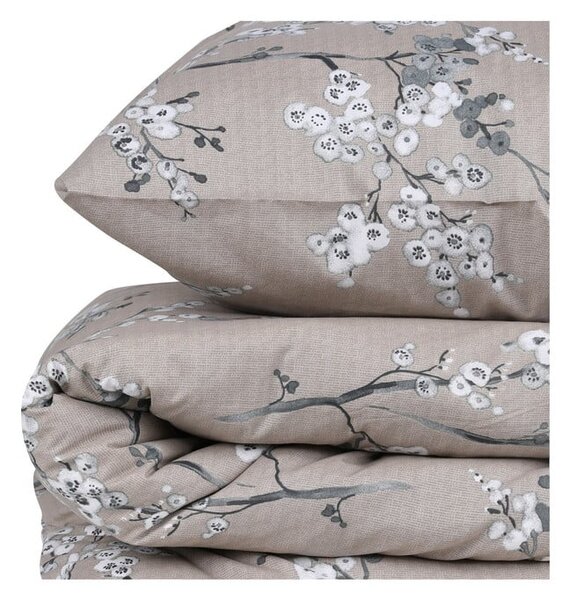 Brązowa pościel dwuosobowa z bawełny renforcé 240x220 cm Chicory – Mijolnir